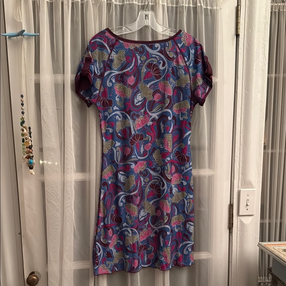 title nine Blue and Plum Short Sleeve Mini Dress - Picture 3 of 7